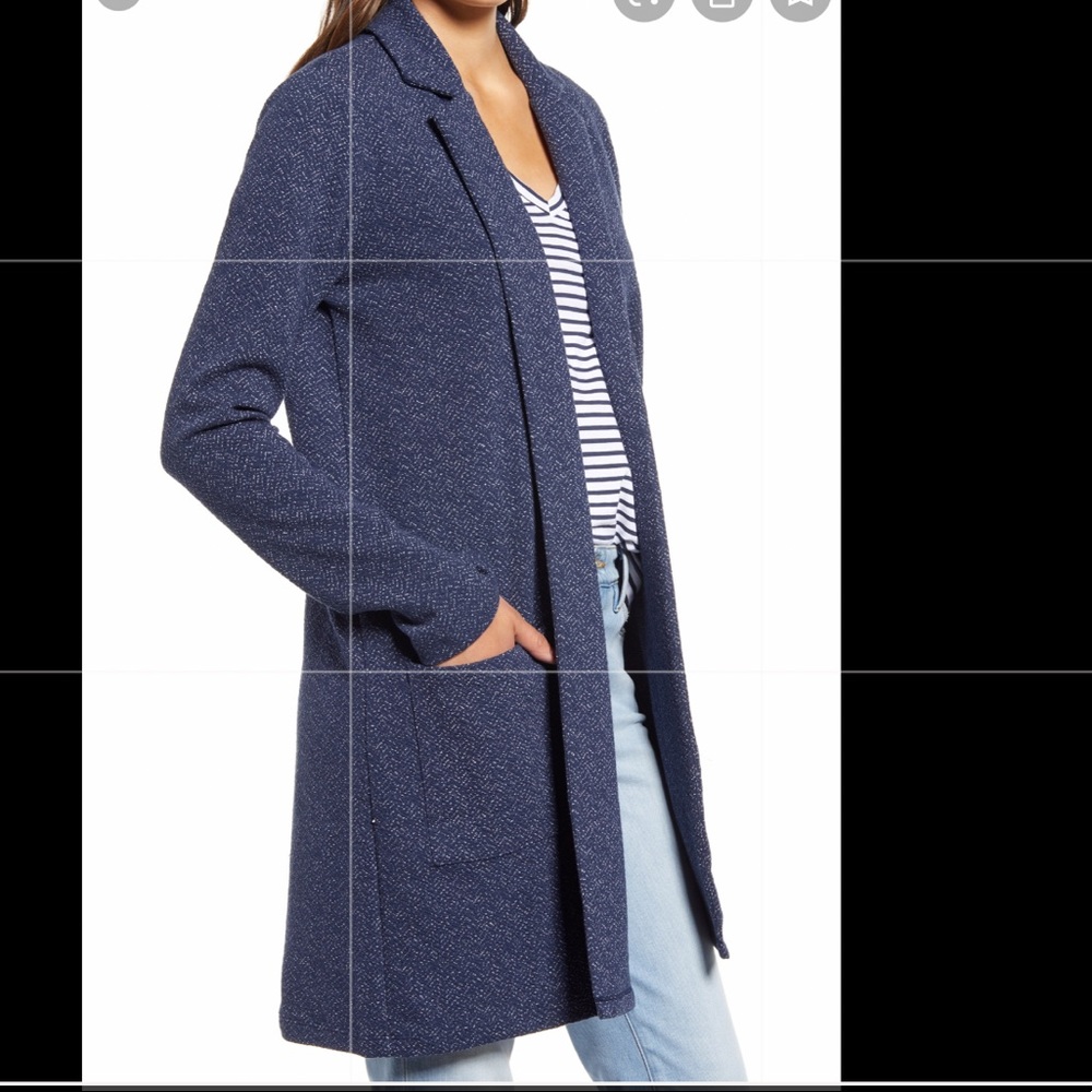 Lucky Brand 🍀 black speckled car coat cardigan